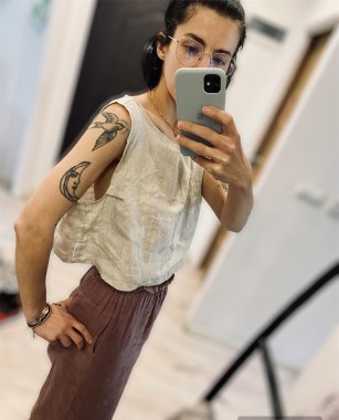 crop top naturalny