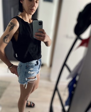 crop top czarny